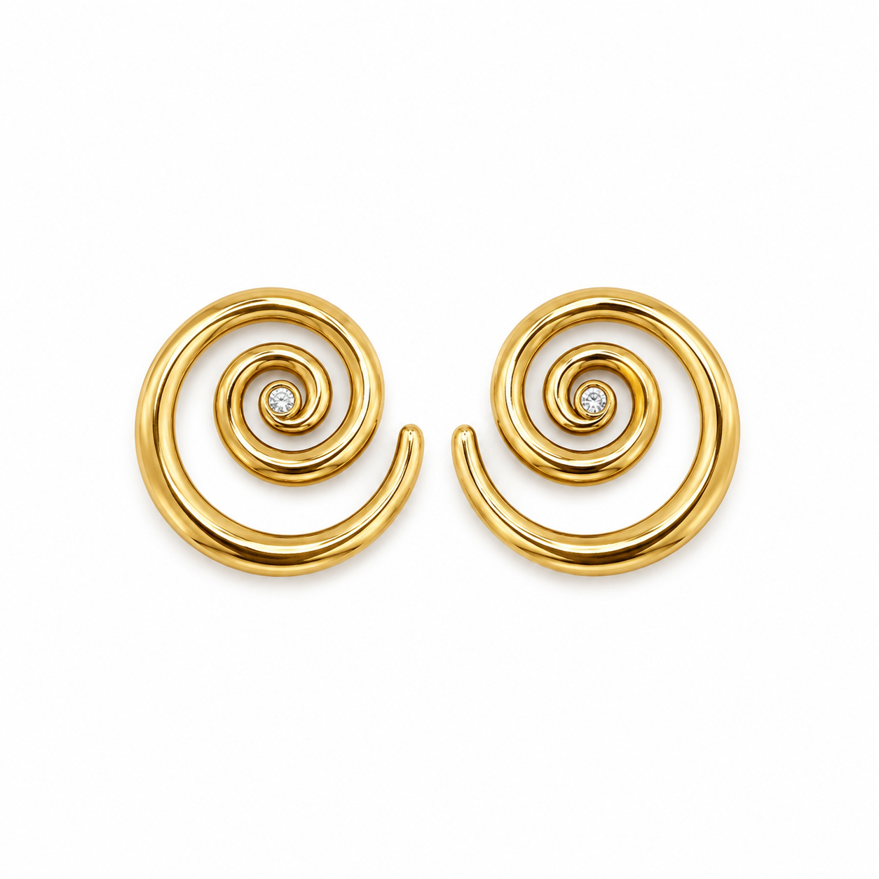 Snail with Strass Earrings