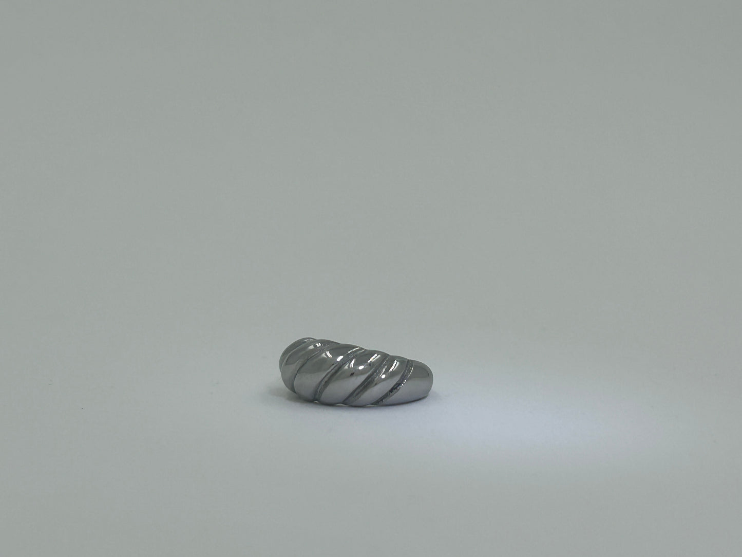 Ατσάλινο Δαχτυλίδι Croissant