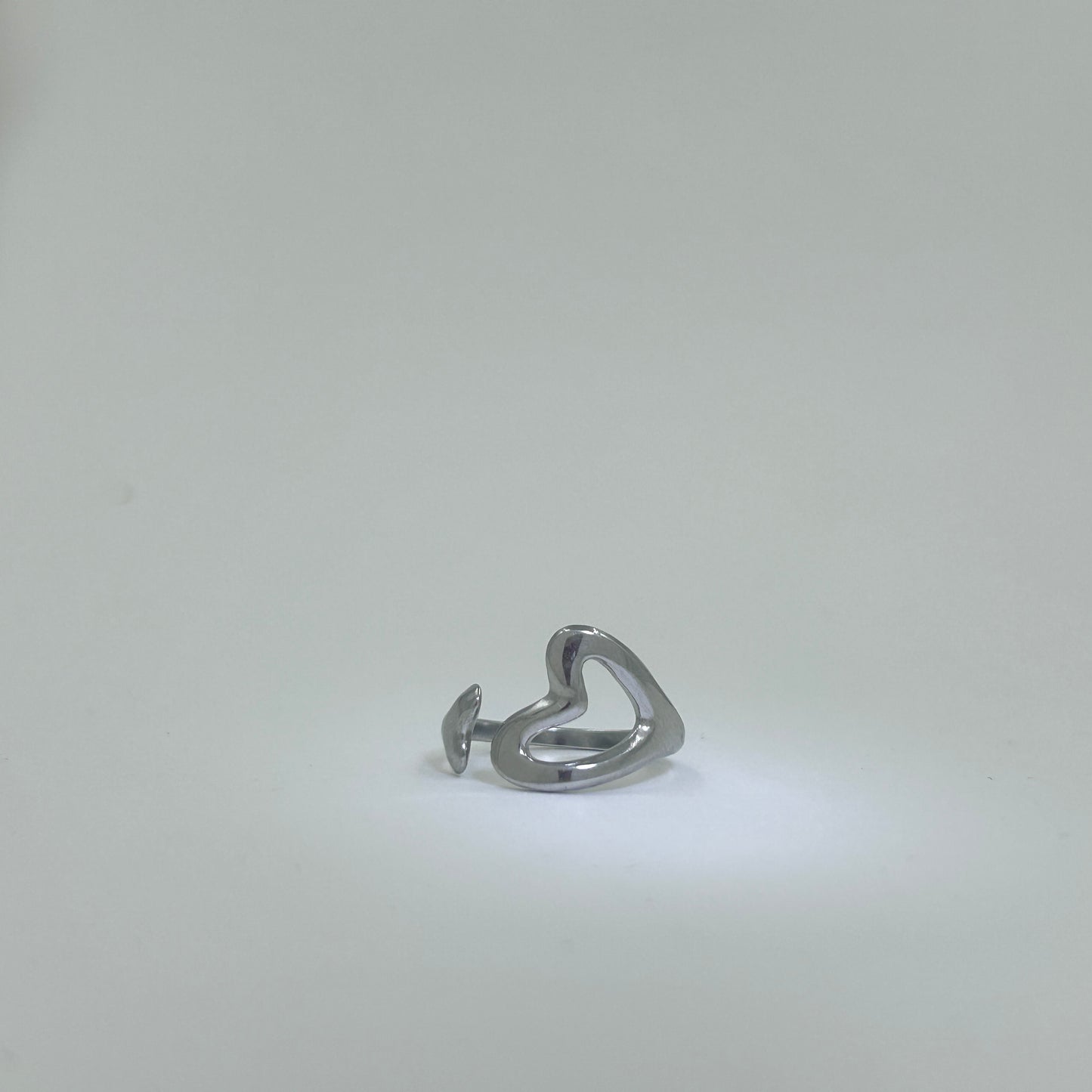 Ατσάλινο Δαχτυλίδι με Σχέδιο Καρδιά