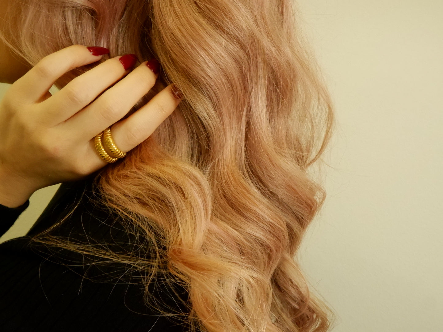 Δαχτυλιδι Επιχρυσωμένο Ατσάλι ´Stripes´