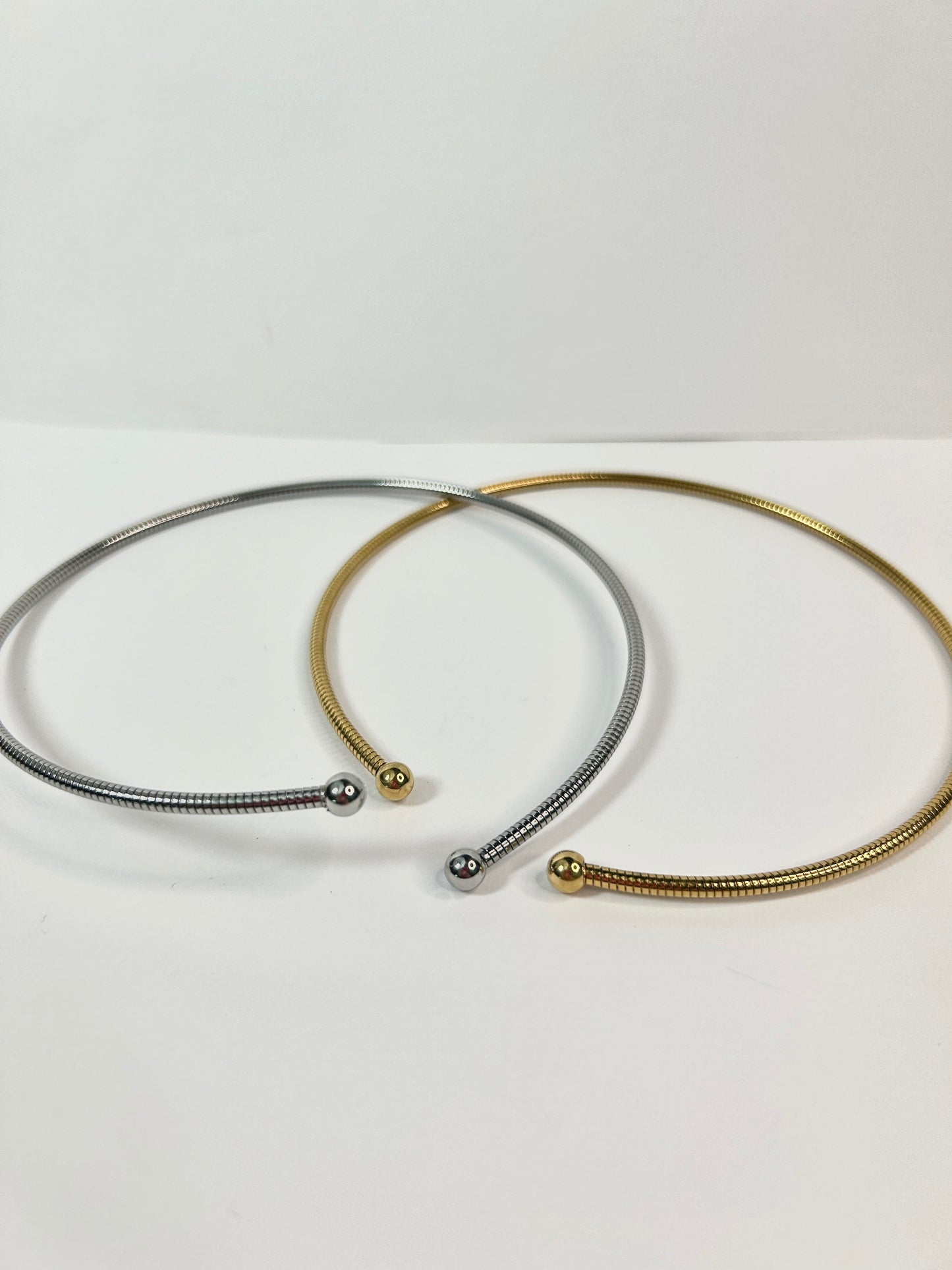 Επιχρυσωμένο Ατσάλινο Choker Με Μπίλιες