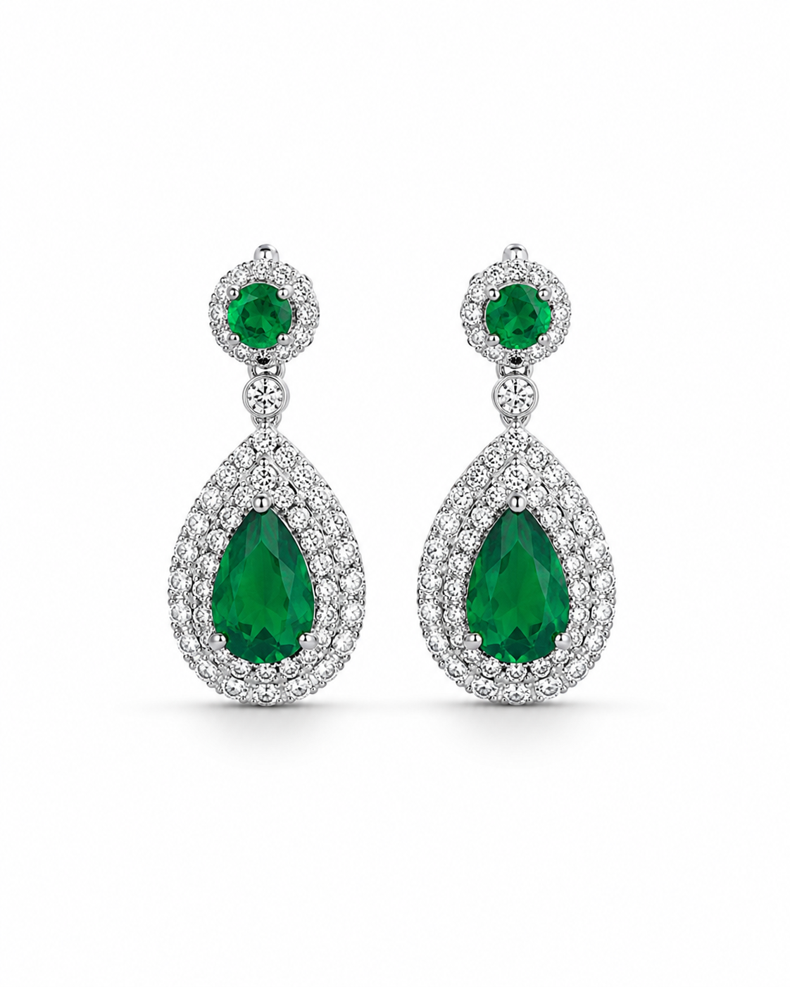 Green Stone Earrings 'Glamour'
