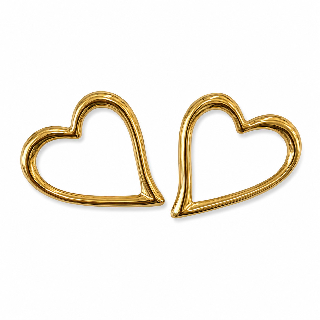 Gold Heart Earrings
