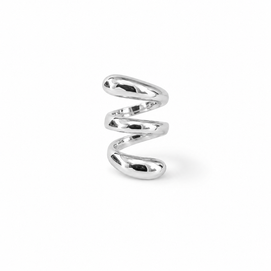 Silver Ring "Stairs"