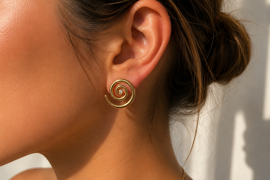 Snail with Strass Earrings