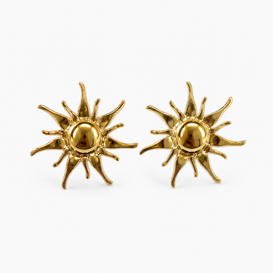 Gold Sun Earrings