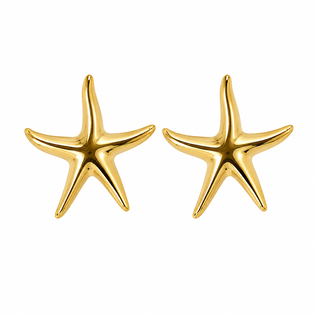 Gold Starfish Earrings