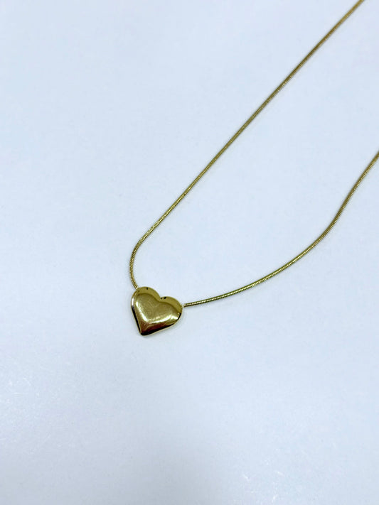 Κολιέ Επιχρυσωμένο Ατσάλι ΄Με Σχέδιο Καρδία΄
